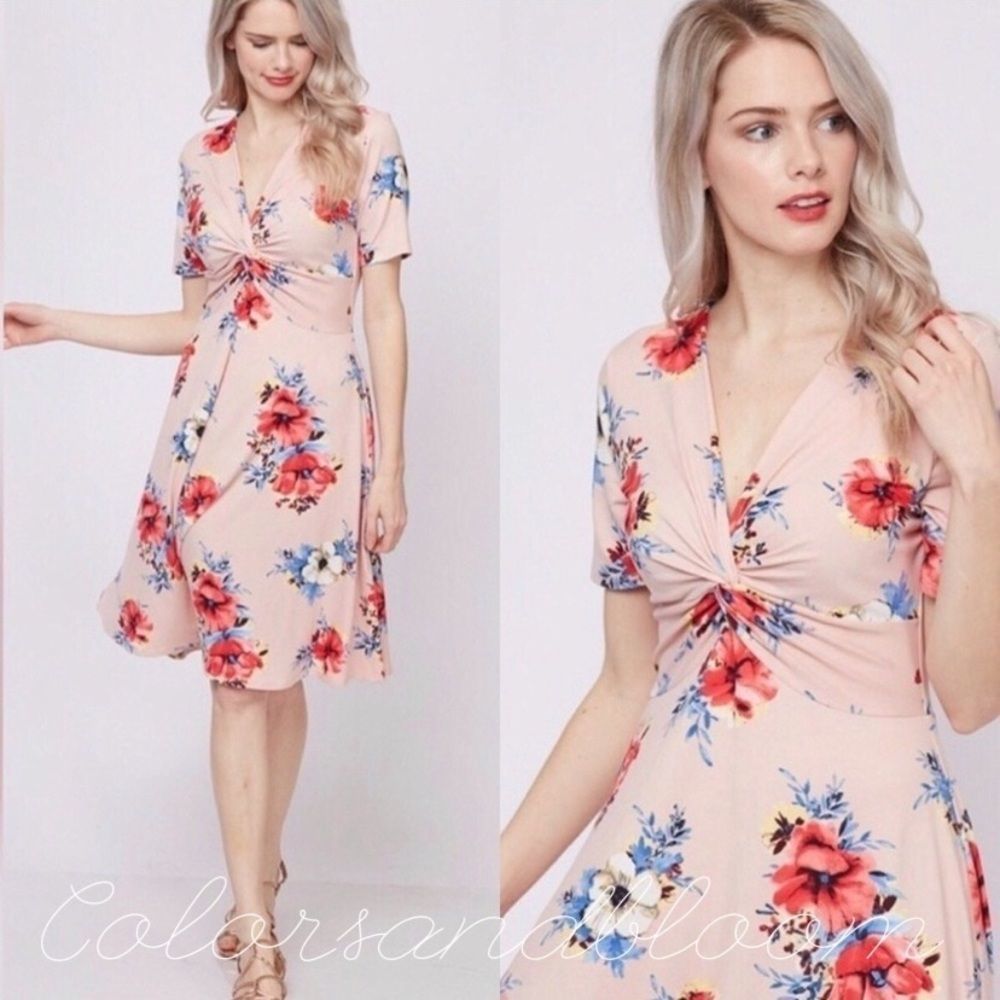 Blush Floral Dress